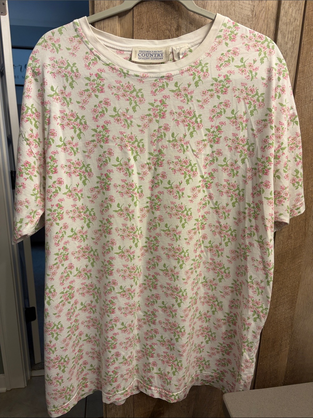 Victoria's Secret Vintage S floral Country Quality Cottons sleep shirt 80s 90s